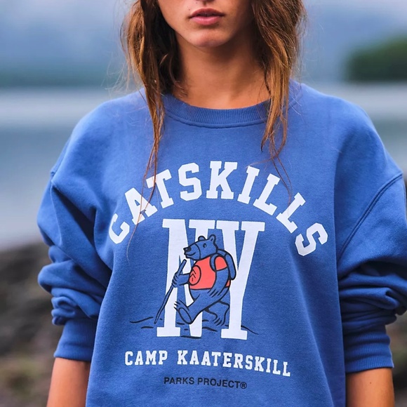 Free People/Parks Project Catskills NY Crewneck Sweatshirt Small - Picture 1 of 6